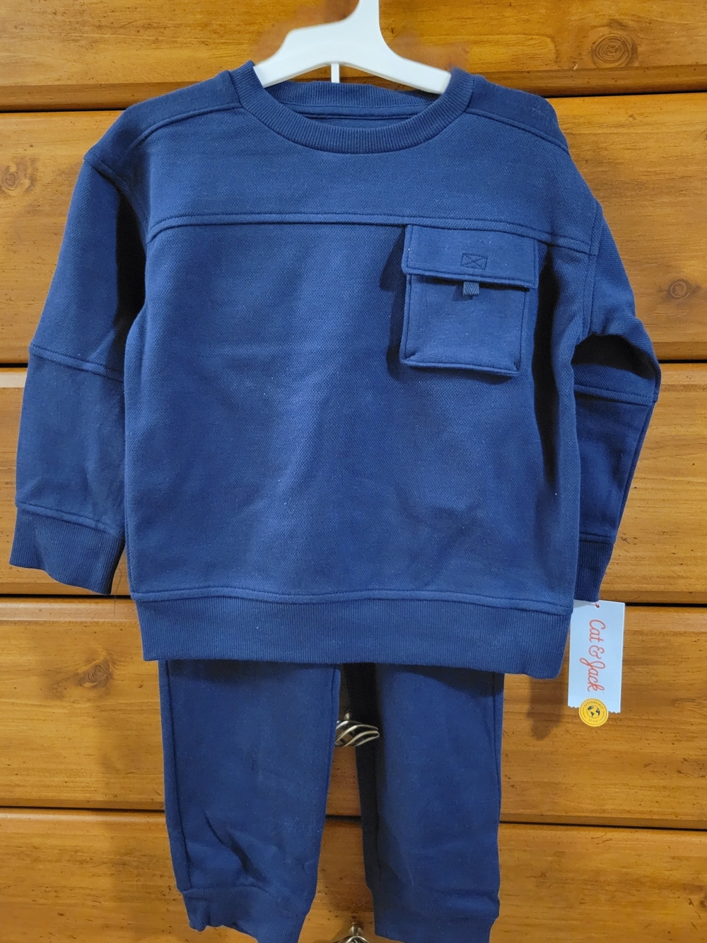 Cat & Jack Navy Sweatshirt and Jogger Set with Pocket